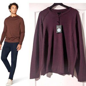 Good Man Brand | MVP V-Notch Merino Wool Sweater In Fig